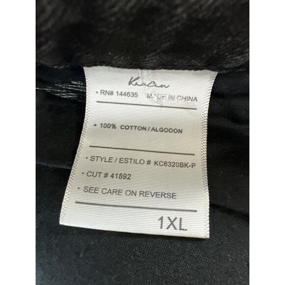 Kancan Jean Shorts Womens XL Black Hi Rise Distressed Cuffed Hem Shortie - Picture 3 of 9